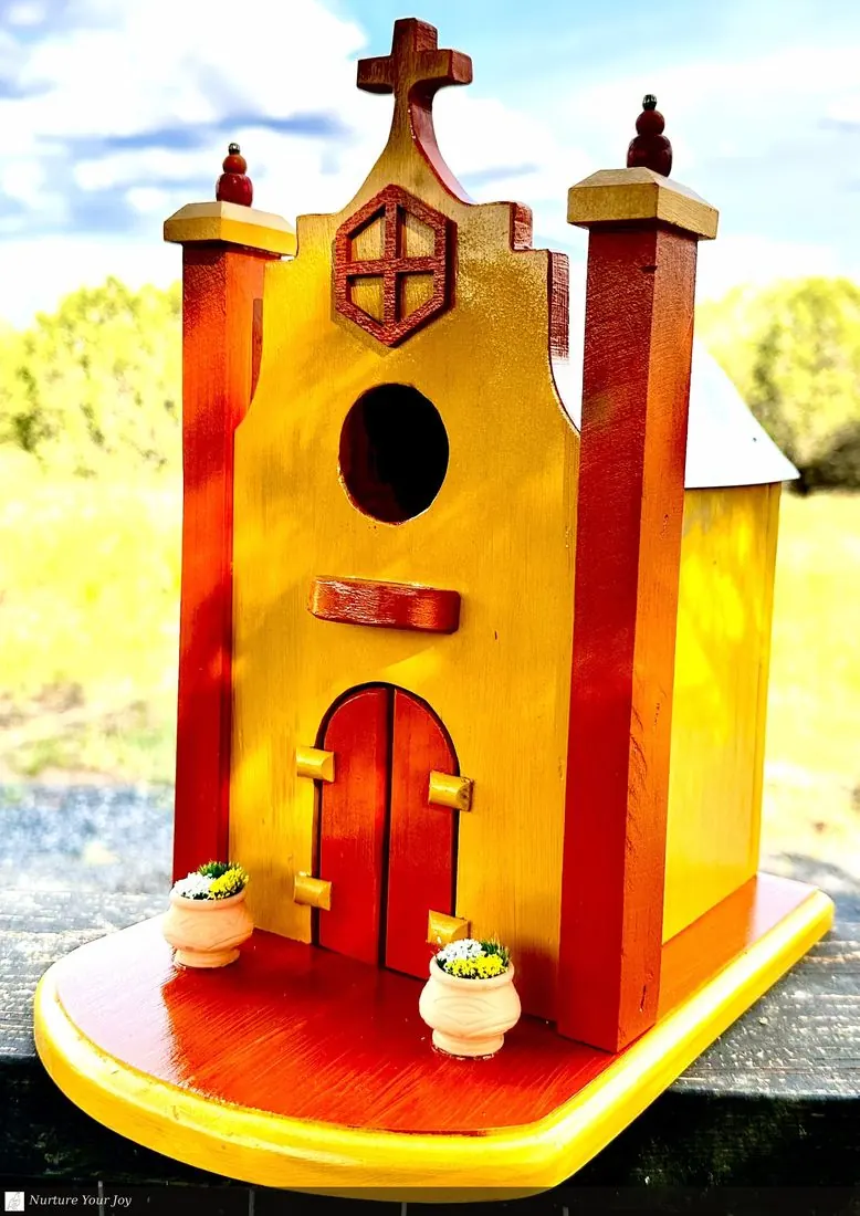 Spanish Mission, Ochre & Terra Cotta birdhouse, handmade Spanish Mission collection, Nurture Your Joy