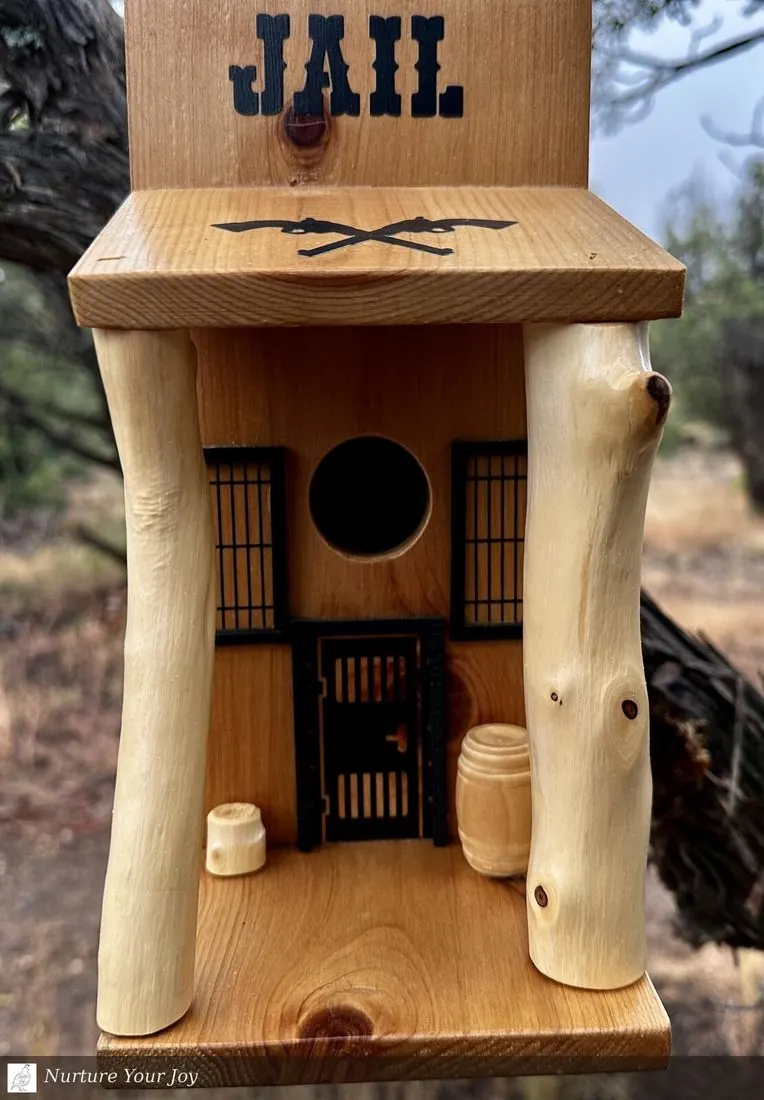 Jail birdhouse, handmade The Western Collection collection, Nurture Your Joy