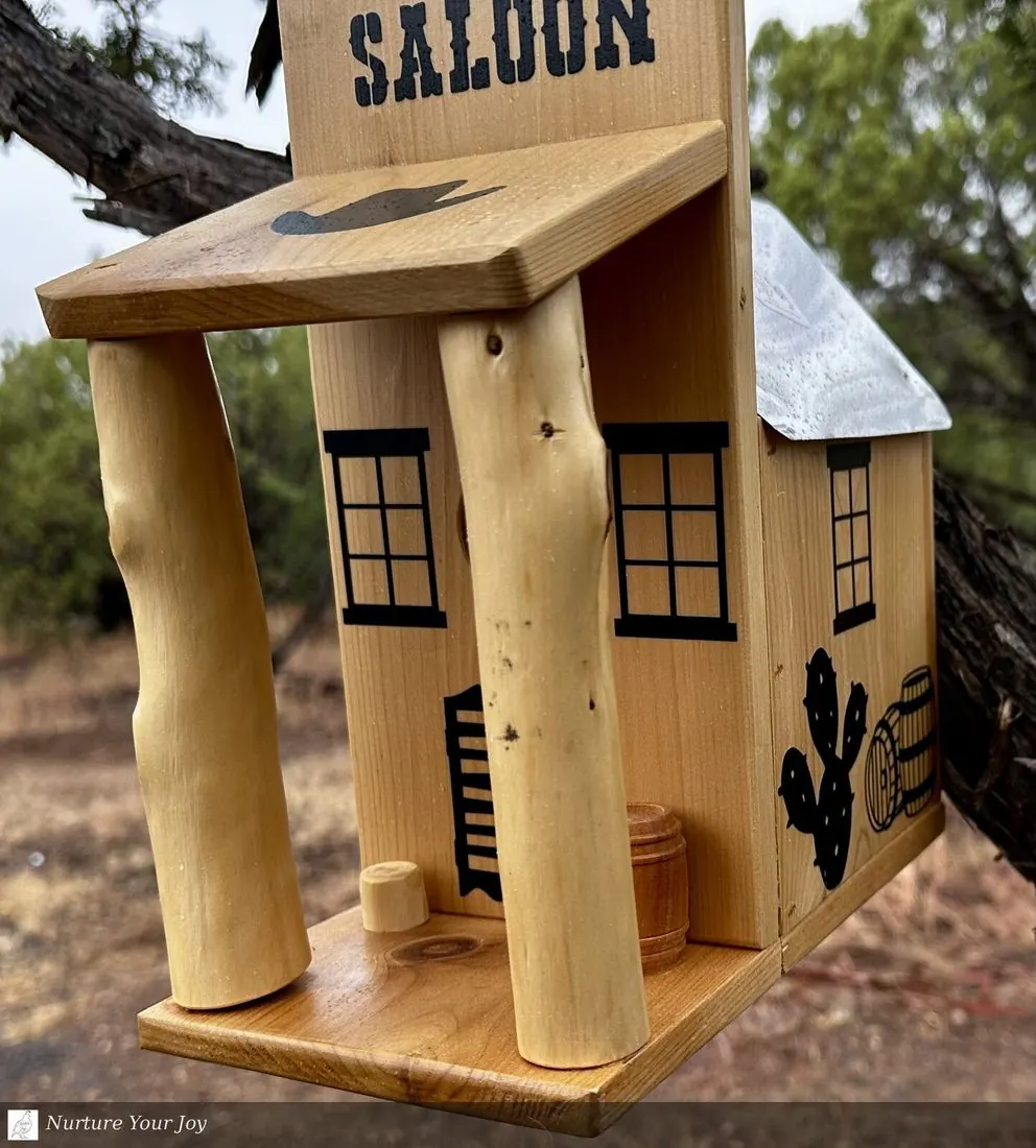 The Saloon birdhouse, handmade The Western Collection collection, Nurture Your Joy